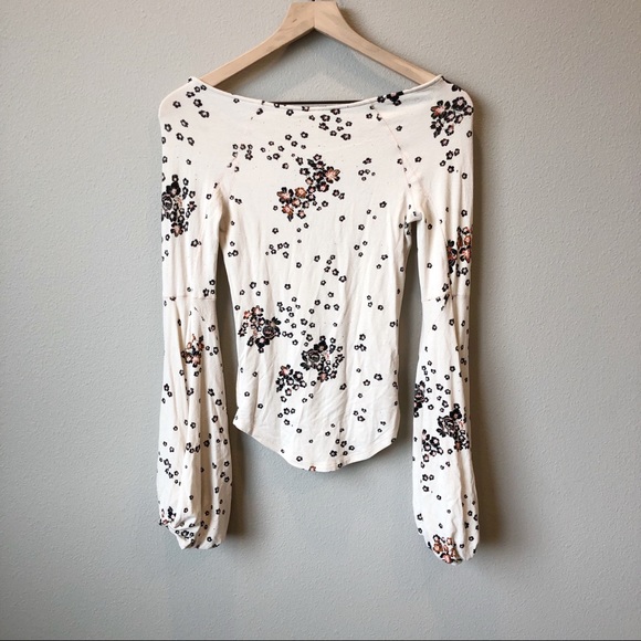 Free People Bell Long Sleeve To The Tropics Top - Picture 3 of 4